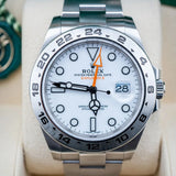 Rolex Explorer II White Dial Orange Hand Oyster Bracelet
