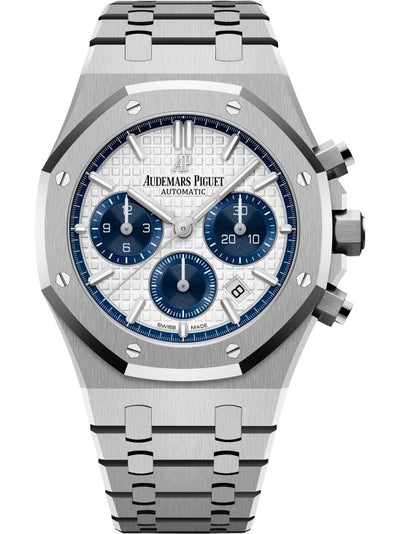 Audemars Piguet Royal Oak Chronograph 41 White Dial Blue Sub-Dials