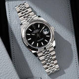 Rolex Datejust 41 Black Dial Fluted Bezel Jubilee