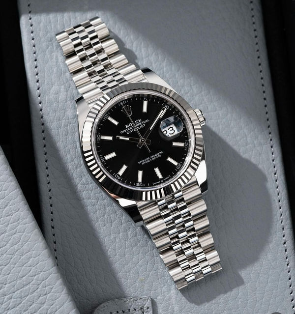 Rolex Datejust 41 Black Dial Fluted Bezel Jubilee