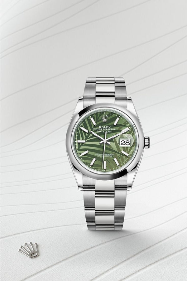 Rolex Datejust 41 Green Palm Motif Dial Jubilee