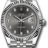 Rolex Datejust 41 Rhodium Diamond Dial Jubilee