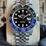 Rolex GMT-Master II Batman Black Blue Bezel Black Dial Jubilee