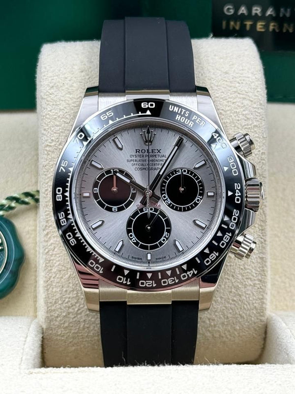 Rolex Cosmograph Daytona Silver Panda Dial Oysterflex