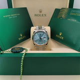 Rolex Datejust 41 Turquoise Dial Fluted Bezel Jubilee
