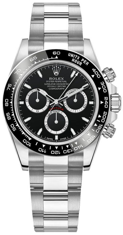 Rolex Cosmograph Daytona Black Dial Black Ceramic Bezel Oysterflex