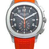 Patek Philippe Aquanaut 5968A Chronograph Black Dial Red Rubber Strap
