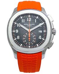 Patek Philippe Aquanaut 5968A Chronograph Black Dial Red Rubber Strap
