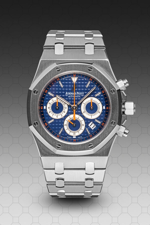 Audemars Piguet Royal Oak Chronograph 41 Blue Dial Orange Accents